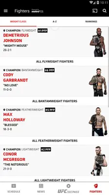 UFC android App screenshot 11