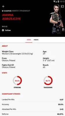 UFC android App screenshot 12